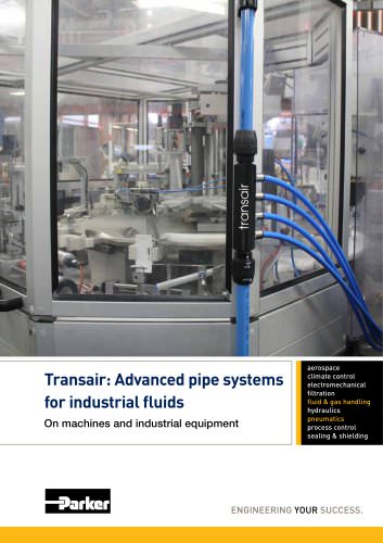 Parker Transair: Advanced pipe systems for industrial fluids On machines and industrial equipment