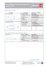 Inlet fittings and connections for U 11 - U 33-3