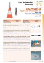 Reception cone - bayonet - Adaptor for setting of security hook - 1