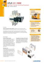 Catalogue extract: ATYS & SIRCOVER Transfer Switch Equipment for your power availability UL 1008 & UL 98 - 2