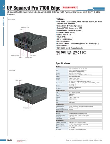 UP Squared Pro 710H Edge