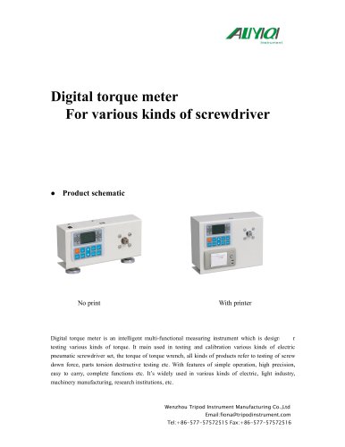 Digital torque meter for screwdriver torque test/wenzhou tirpod/measuring instrument/torque meter