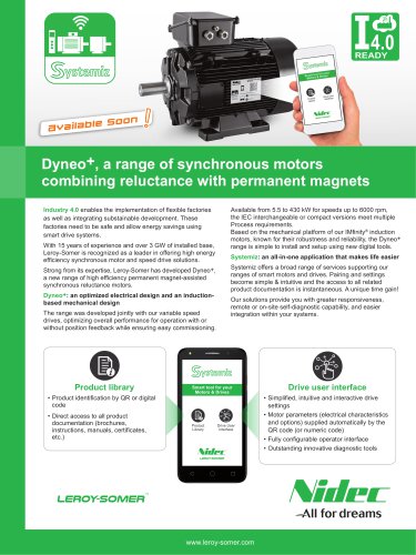 Dyneo+, a range of synchronous motors combining reluctance with permanent magnets