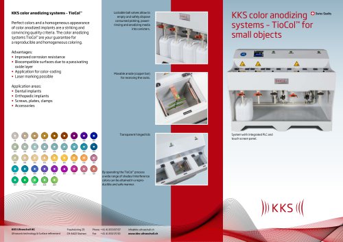 KKS color anodizing systems – TioCol™ for small objects