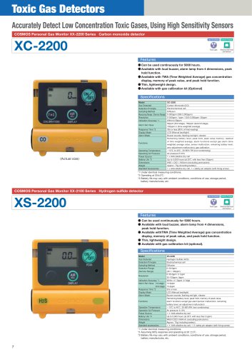 XC-2200, XS-2200 - diffusion type personal gas monitor for hydrogen sulfide