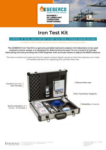 Iron Test Kit