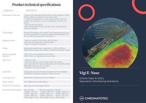 CHROMATOTEC Brochure: Vigi E-Nose, Online Odor & VOCs Speciation Monitoring Solutions