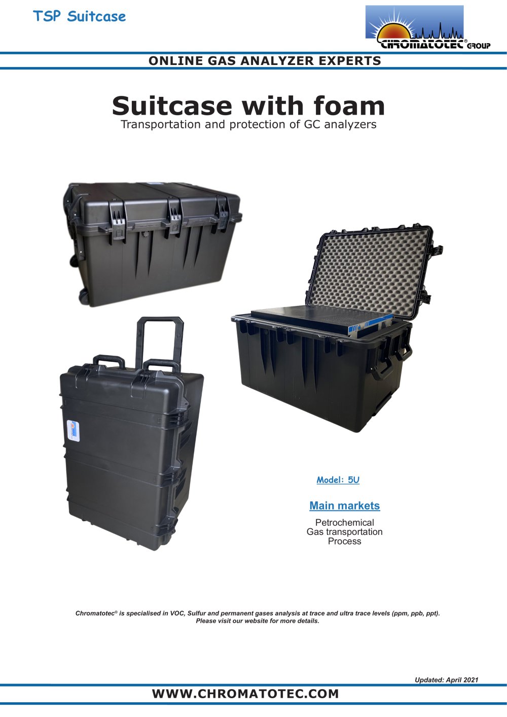 Suitcases with foam - CHROMATOTEC