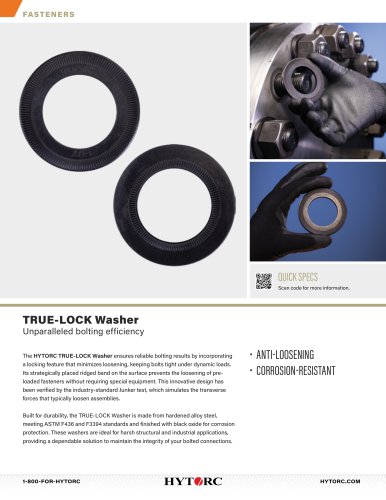 HYTORC True Lock Washer System Cut Sheet