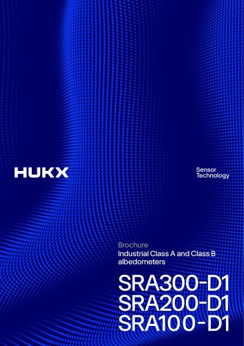 SRA300-D1, SRA200-D1, SRA100-D1 Industrial series Class A and Class B albedometers