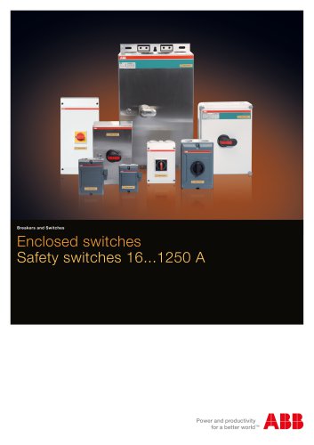 Enclosed safety switches, 16...1250 A. Catalogue OT2GB