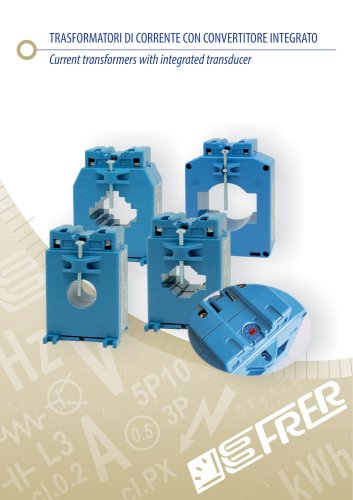 Current transformers with integrated transducer