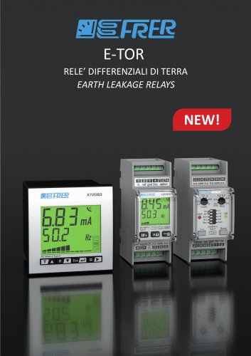 E-TOR EARTH LEAKAGE RELAYS