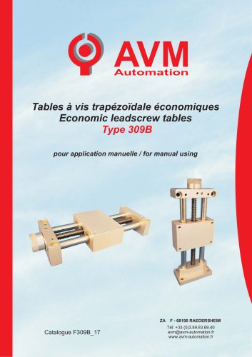 Economical manual table Type 309B