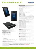 Amongo 8" Android 7.1 OS Panel PC with PCAP touchscreen(AMG-08PPC02T1) - 1