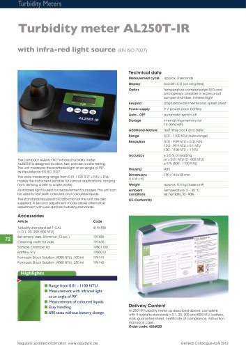 Turbidity meter AL250T-IR