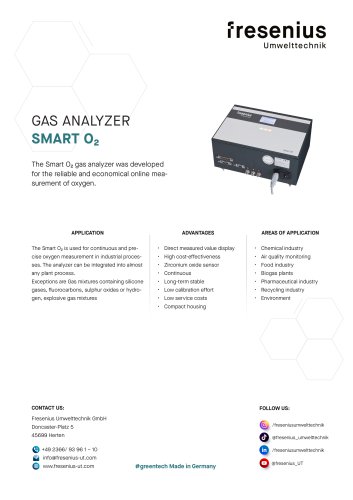 Smart O2 Zirconium Oxide Data Sheet