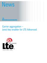 Carrier aggregation – (one) key enabler for LTE-Advanced-1