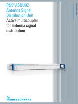 R&S®ASDU02 Antenna Signal Distribution Unit - Product Brochure - 1