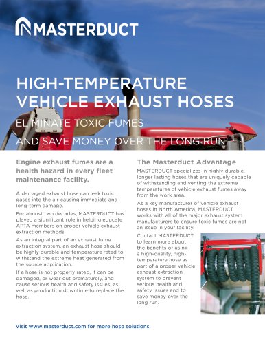 HIGH-TEMPERATURE VEHICLE EXHAUST HOSES