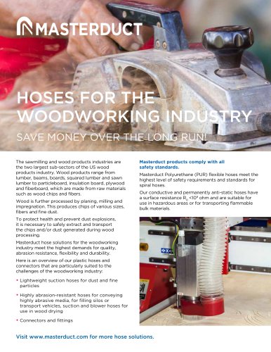 HOSES FOR THE WOODWORKING INDUSTRY