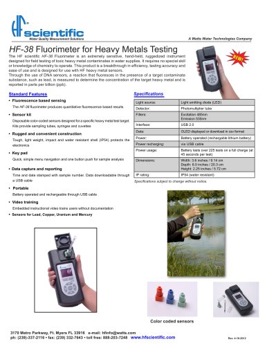 HF-38 Fluorimeter for Heavy Metals Testing