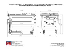 FUB 1,7 1600 plastic lid, wheels - 2