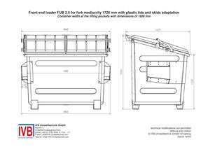 FUB 2,5 1600 plastic lid skids - 2