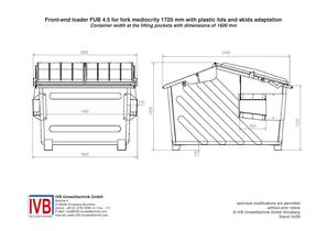 FUB 4,5 1600 plastic lids, skids - 2