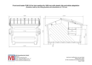 FUB 5,0 1710 plastic lid, skids - 2