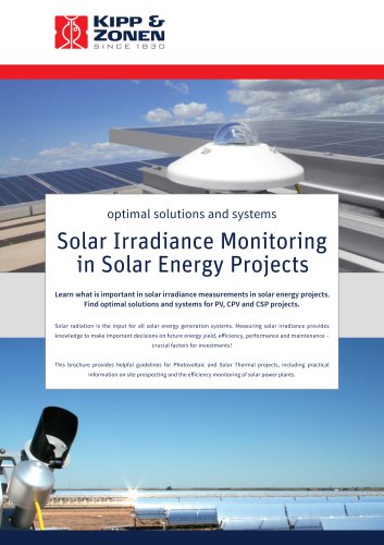 Solar Irradiance Monitoring in Solar Energy Projects