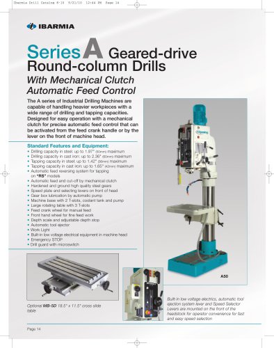 Series A Geared Drive with Mechanical Clutch Automatic Feed Control