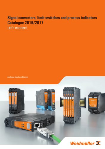 Signal converters, limit switches and process indicators Catalogue 2016/2017