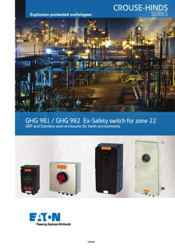 GHG 981 / GHG 982 Ex-Safety switch for zone 22