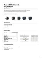 Rubber Buffers / Cellular Buffers Program 0170 / 0180 - 17