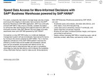 SAP® Business Warehouse powered by SAP HANA® - 2