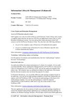 SAP NetWeaver ILM 702 Release Note - 1