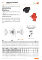 Fluted grip, three-arm, wing knobs with torque limiting - 11