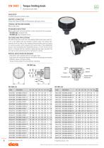 Fluted grip, three-arm, wing knobs with torque limiting - 8