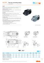 Technopolymer connecting clamps and hinged joints for tubes - 11