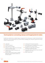 Technopolymer connecting clamps and hinged joints for tubes - 2