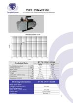 EVD-VE series:  Small oil rotary vane vacuum pumps - 12