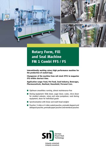 Rotary Form, Fill and Seal Machine FM 1 Combi FFS / FS