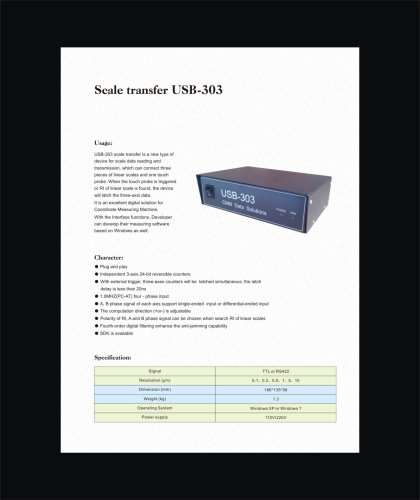 USB scale transfer for CMM instead of PCI card