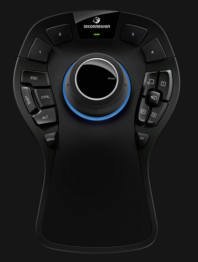 Mouse 3D - SpaceMouse® Pro Wireless - 3Dconnexion Inc. - de mesa