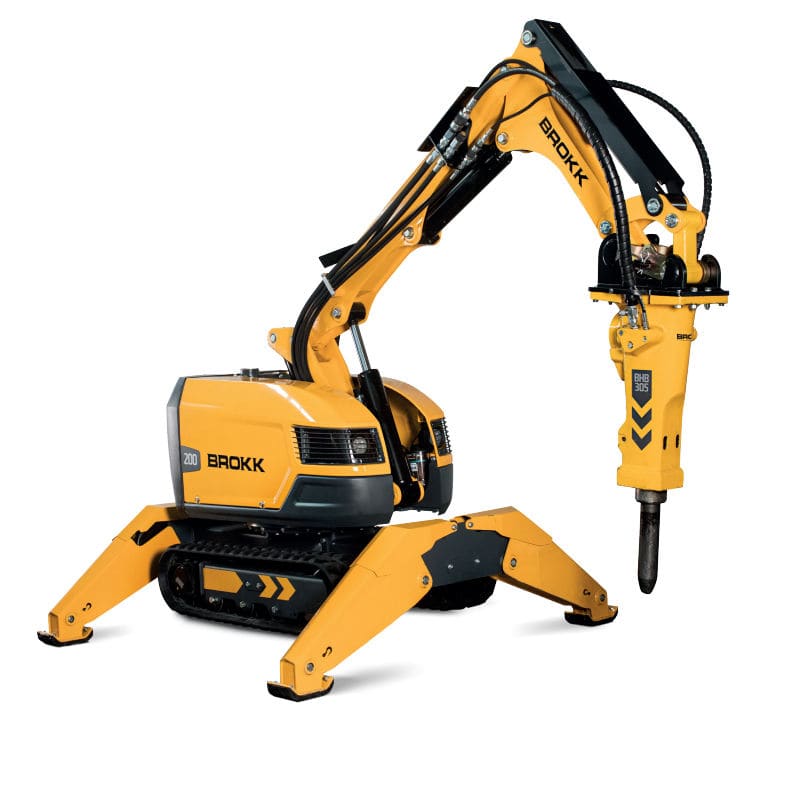 Robô de demolição com controle remoto - BROKK 200 - Brokk - para a