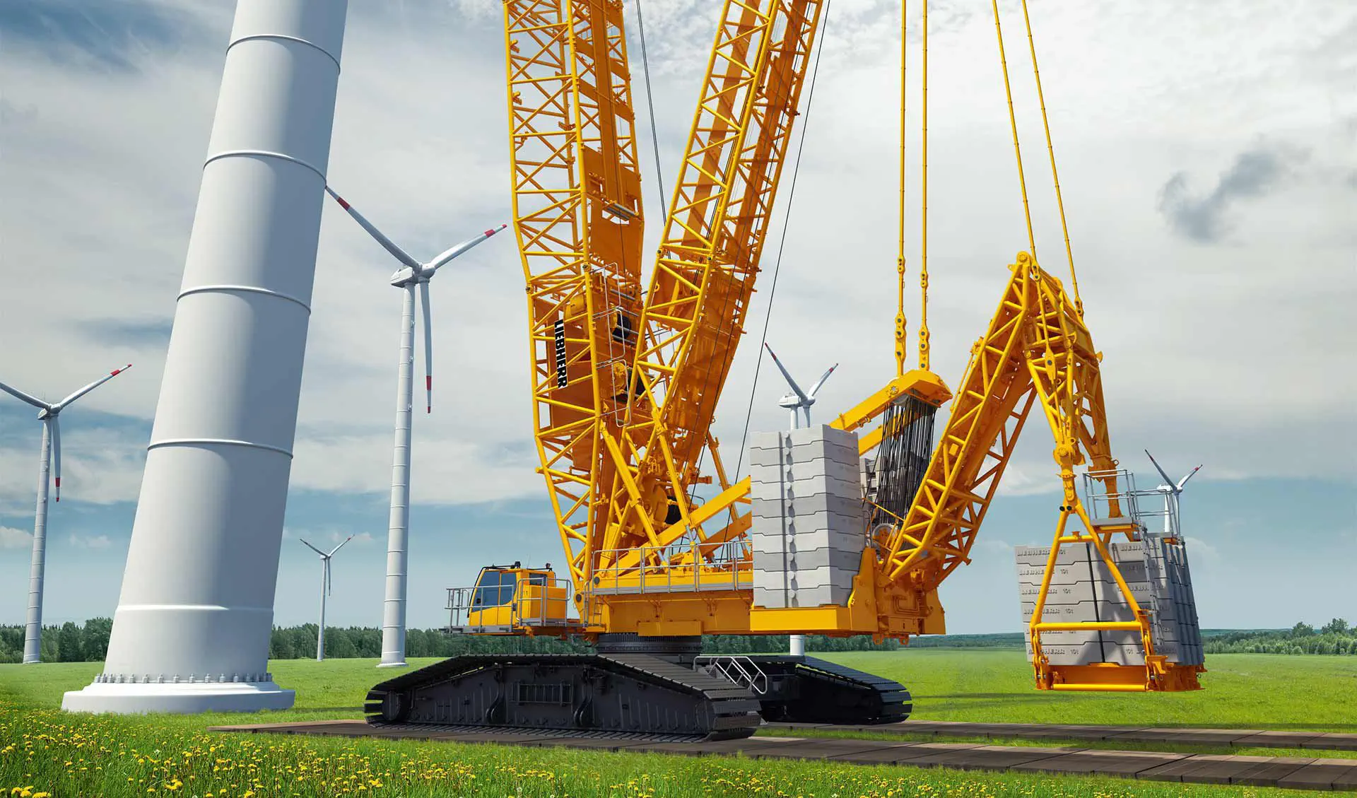 Guindaste de esteiras - LR 1700-1.0 - Liebherr Cranes - derrick