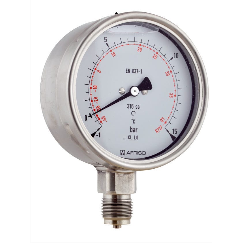 AFRISO Bourdon tube pressure gauge RF100KTGly | 85232802