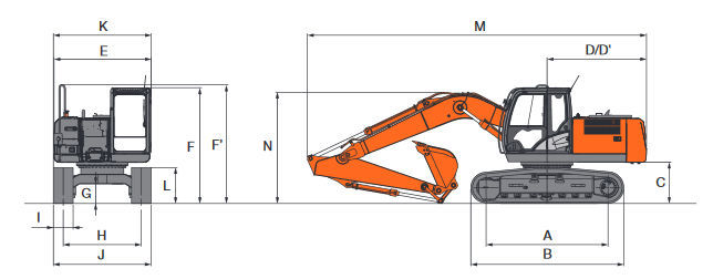Escavadeira de médio porte - ZX160LC-5G - HITACHI Construction
