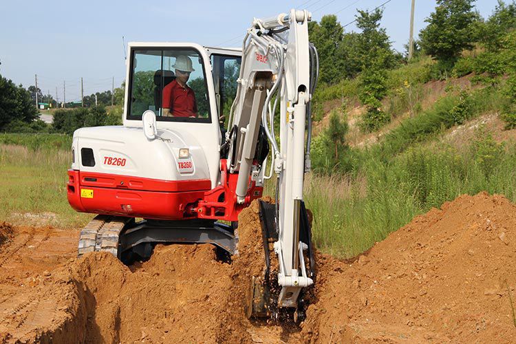 Miniescavadeira - TB260 - TAKEUCHI - de esteiras / a diesel / para